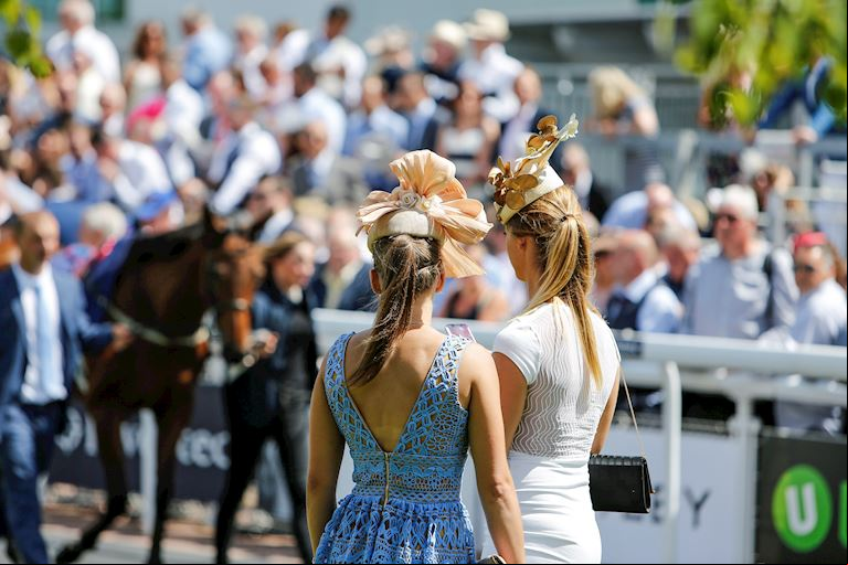Two women in the Parage Ring on Ladies